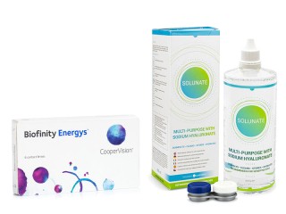 Biofinity Energys CooperVision (6 lentile) + Solunate Multi-Purpose 400 ml cu suport