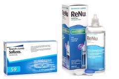 SofLens 59 (6 lentile) + ReNu MultiPlus ® Multi-Purpose 360 ml cu suport lentile